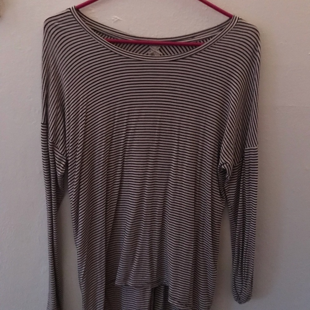 Black and White Stripe Open Back